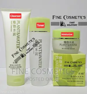 Plant and Water Facial Set Of; Toner, Cleanser + Moisturiser