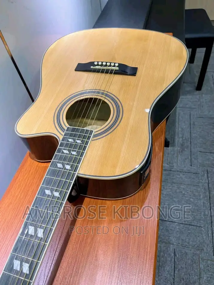 Grand Performance 41inch Powered Acoustic Guitar |Jack Cable