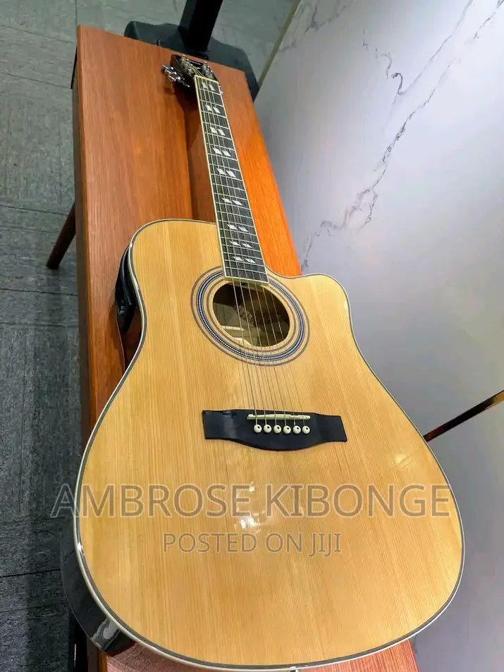 Grand Performance 41inch Powered Acoustic Guitar |Jack Cable