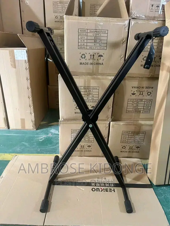 Durable Strong Metallic Double Piano/Keyboard Support Stands
