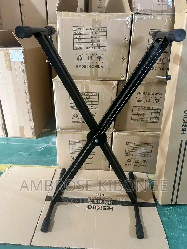 Durable Strong Metallic Double Piano/Keyboard Support Stands