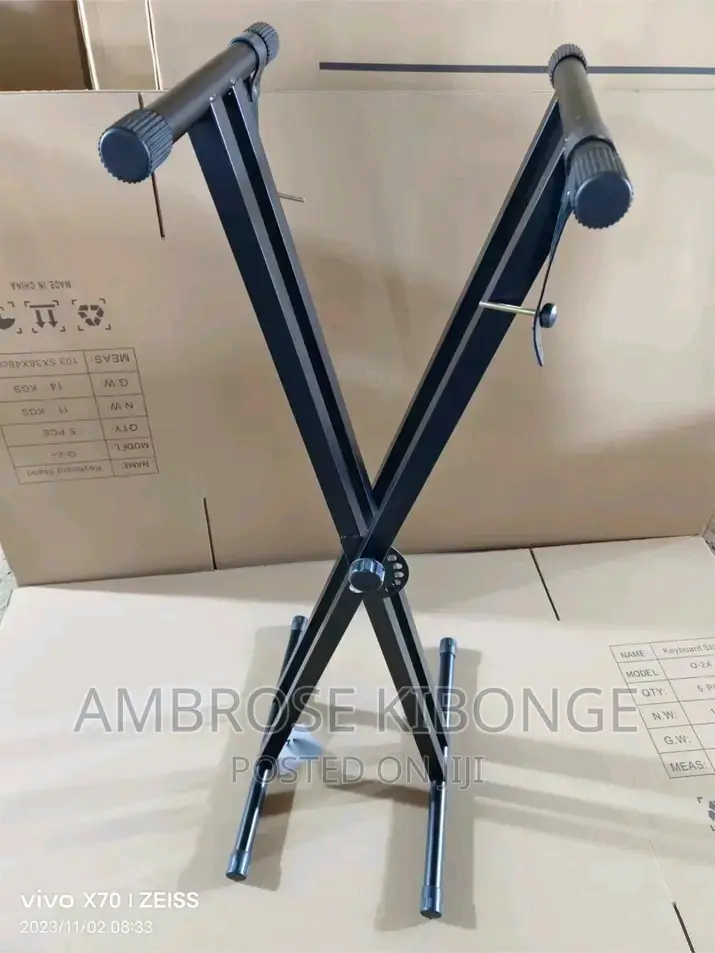 Durable Strong Metallic Double Piano/Keyboard Support Stands