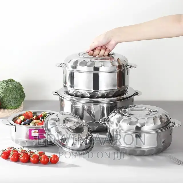 4 Pc Stainless Steel Food Warmer