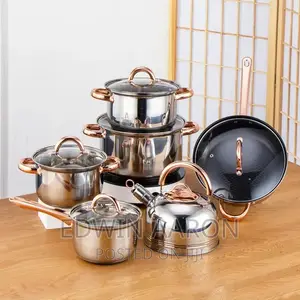 6pcs Cookware Set With a Whistling Kettle