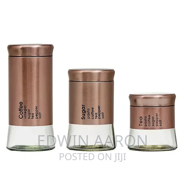 3pc Glass Storage Jars
