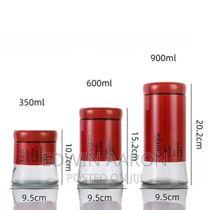 3pc Glass Storage Jars