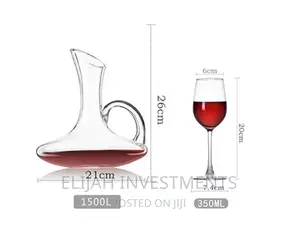 Glass Ware Decanter With 6 Glasses