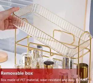 Crystal Clear 2 Tier Make Up Organizer Rack