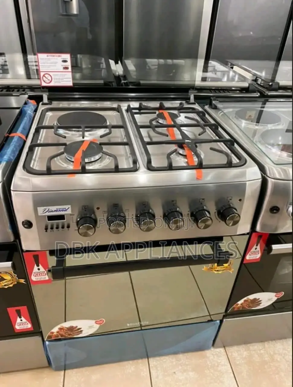 Blueflame Diamond 3gas 1electric Cooker (60*60)Cm Digital