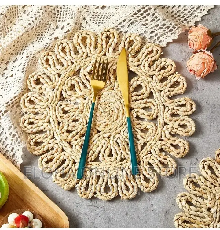 Natural Braid Wooven Round Placements/Table Mat