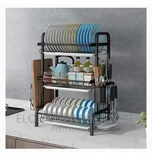 Large Capacity 3 Tier Dish Drainer And Holder