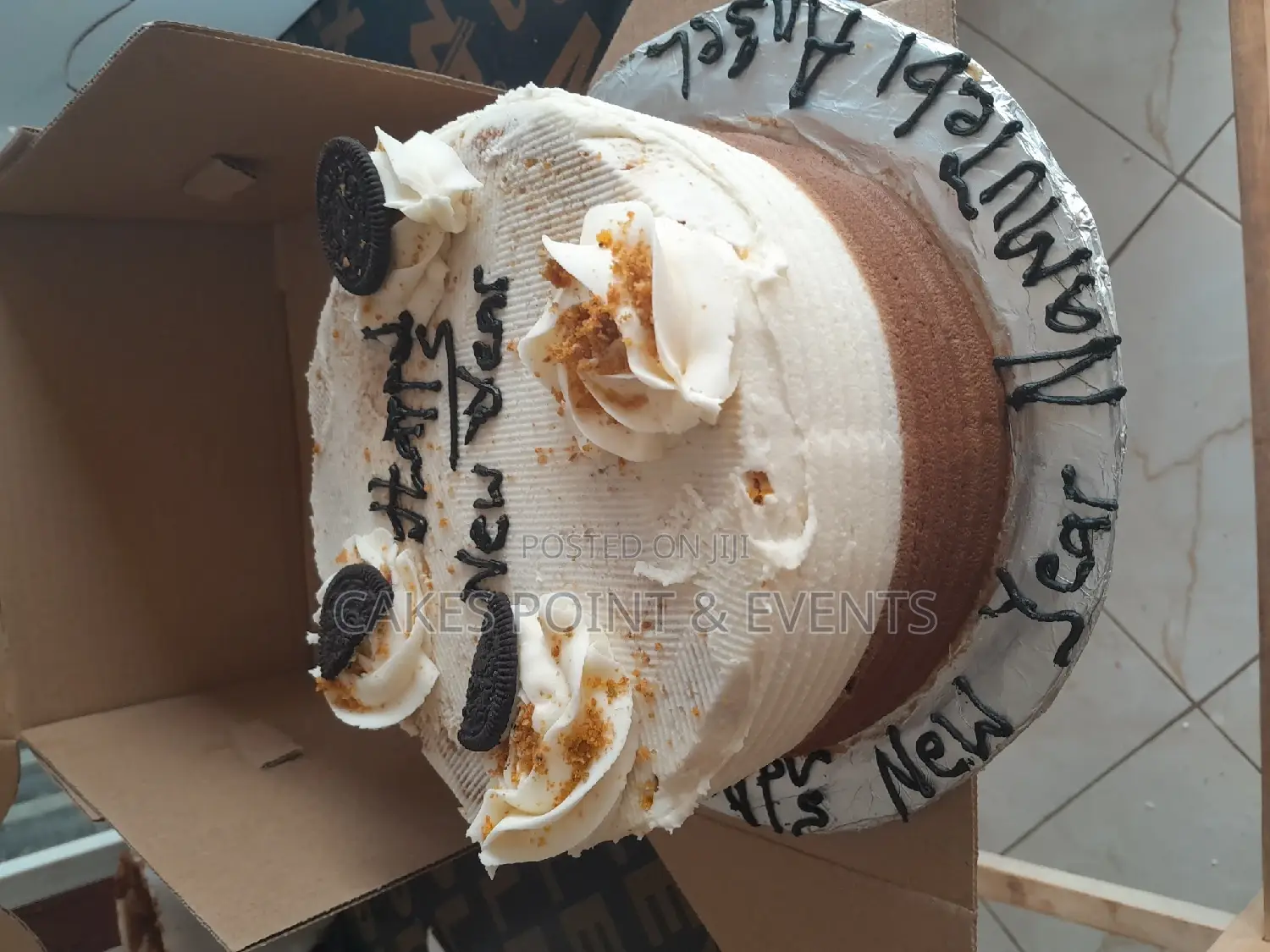 White Wishers and Brown Happy Birthday Cakes White One Gh