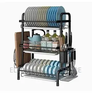 Large Capacity 3 Tier Dish Drainer And Holder