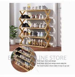 X -Shaped 5 Layer Shoe Rack
