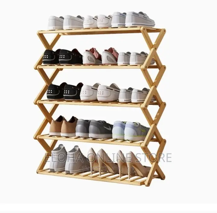 X -Shaped 5 Layer Shoe Rack