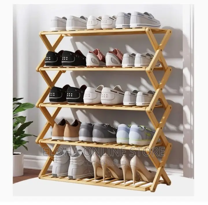 X -Shaped 5 Layer Shoe Rack