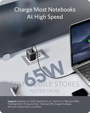 Anker Gan II Nano 65W, Fast Charging Adapter for Laptops