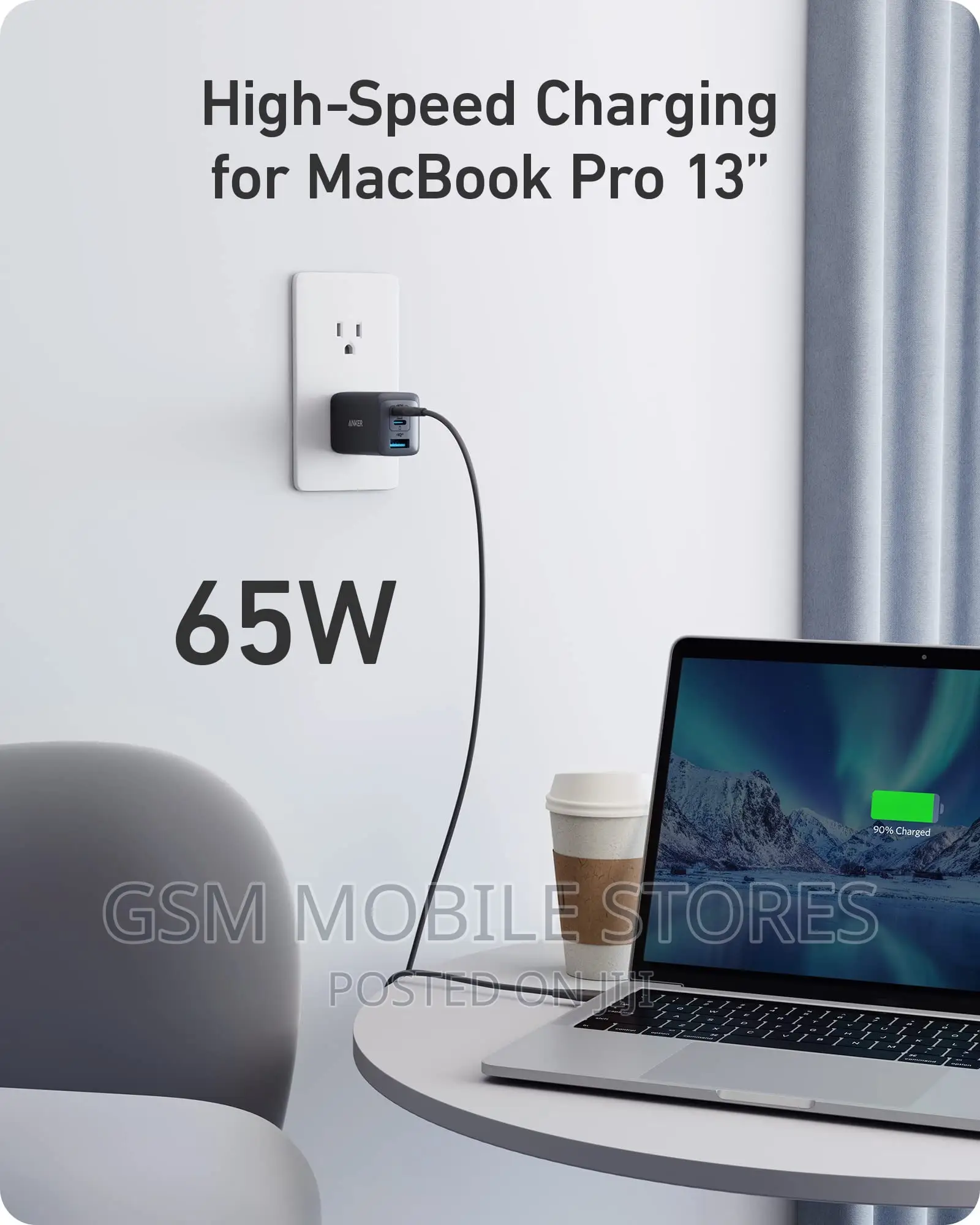 Anker USB C Adapter 735 Nanoii65w, 3-Port Fast Phons/Laptops