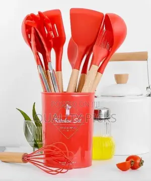 Wood Hand Silicone Utensils