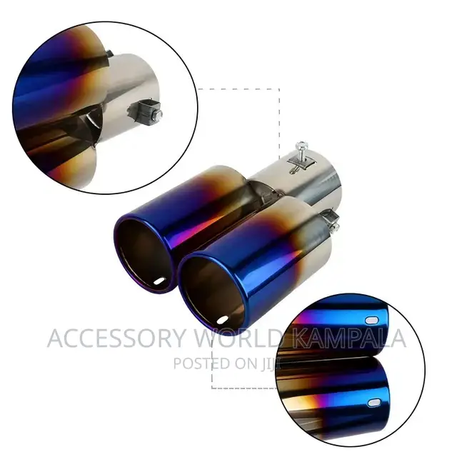 Neo Chrome Double Exhaust Tips Muffler