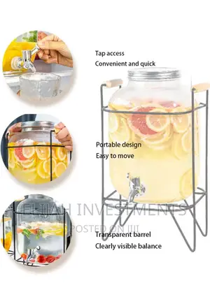 8L Glass Drink/ Juice Dispenser