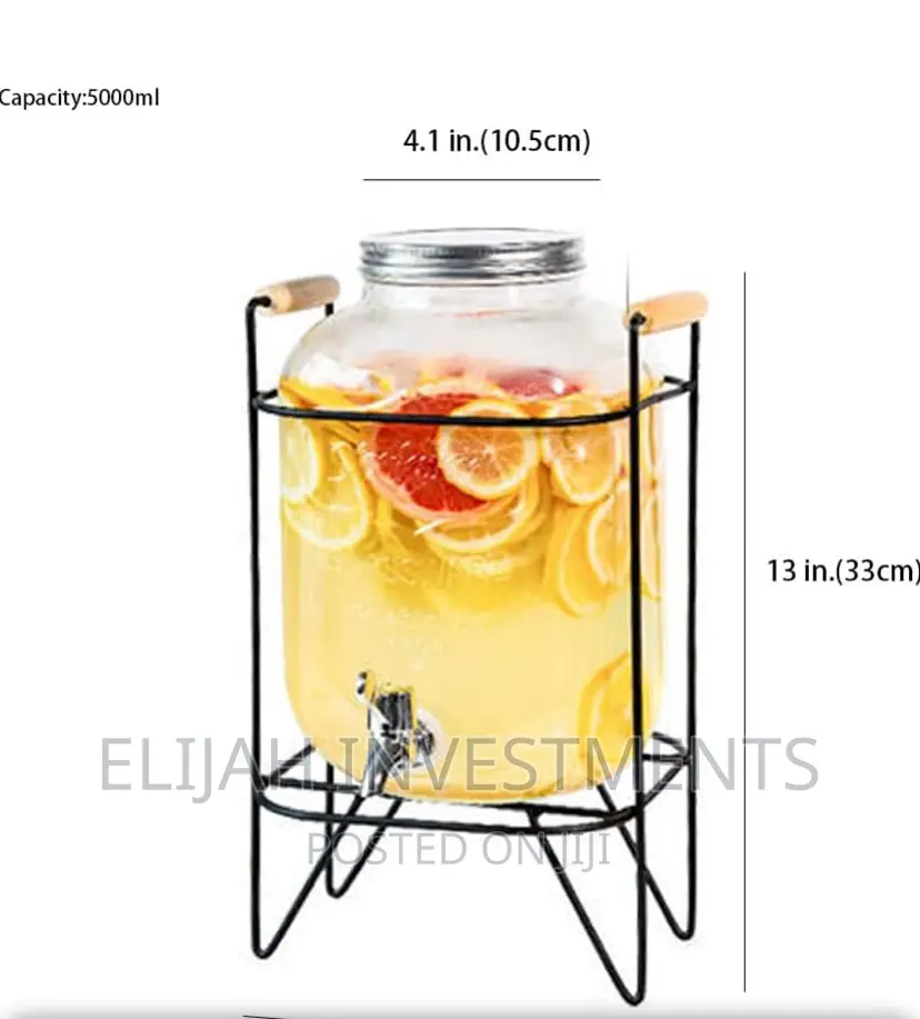 8L Glass Drink/ Juice Dispenser