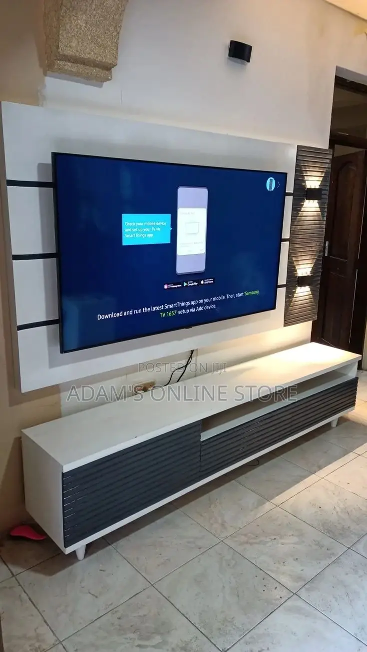 Tv Stand White and Black/Tv Stand/Tv Stand Wall Mount