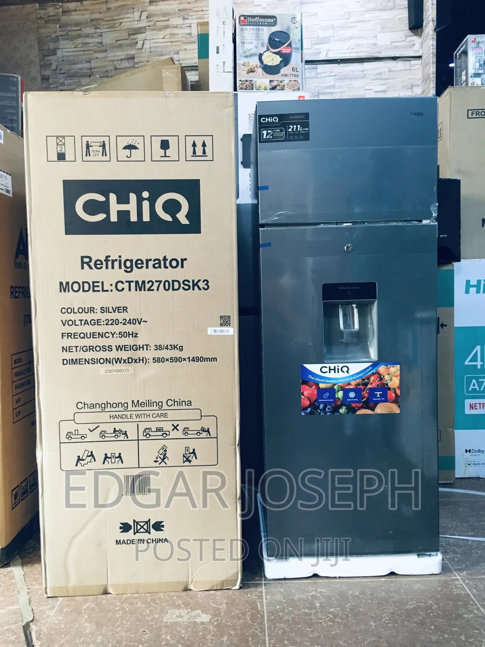 270l Refrigerator Brand New Chiq Brand