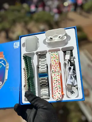 Smartwatch Ultra 6 Strap, Wireless Charger, Earbuds