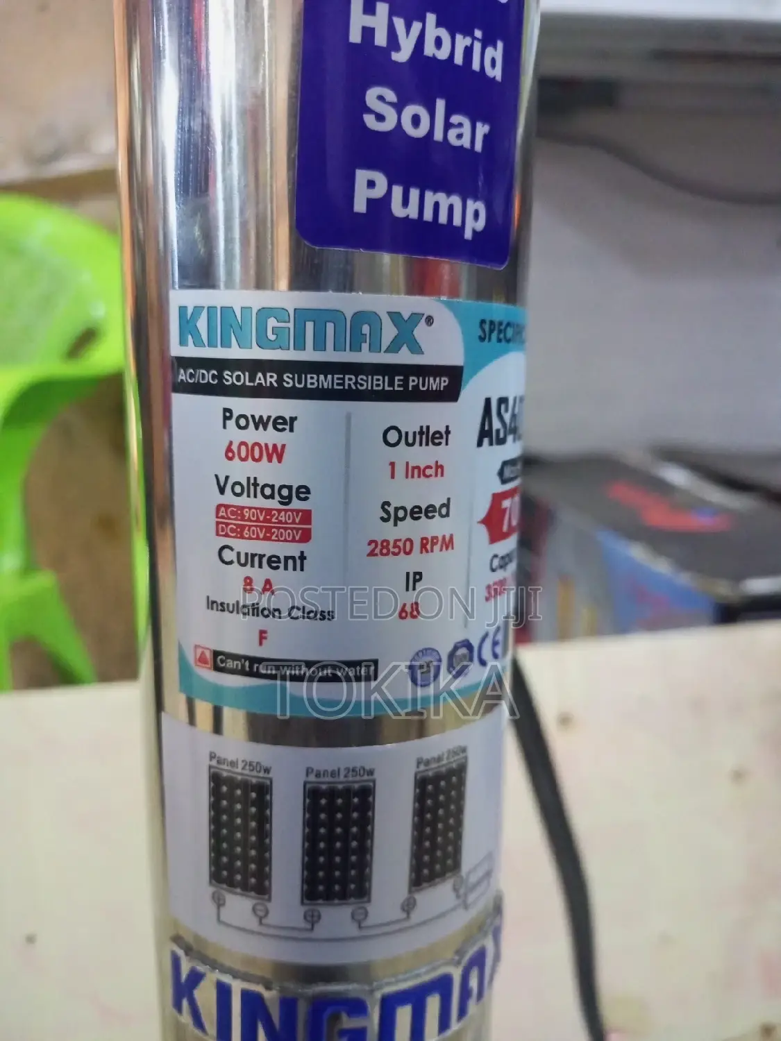 Hybrid Pump/Solar/Ac /Dc Submersible Water Pump 70meters