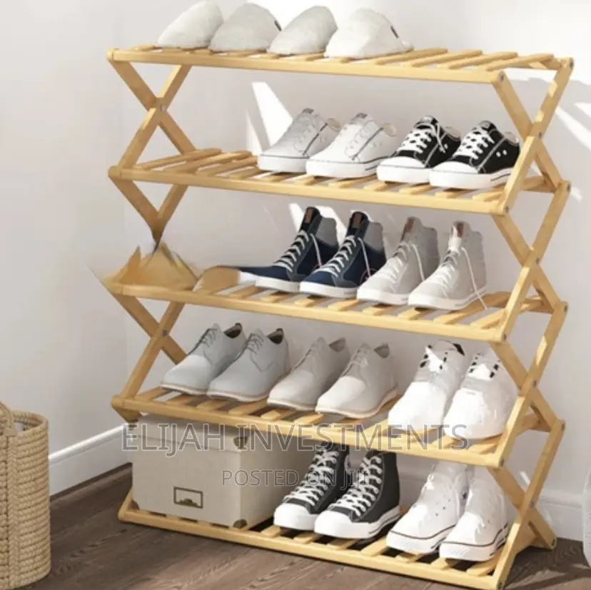 Simple Wooden Multi Layer Shoe Shelf Rack