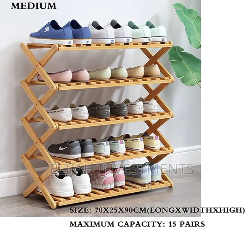 Simple Wooden Multi Layer Shoe Shelf Rack