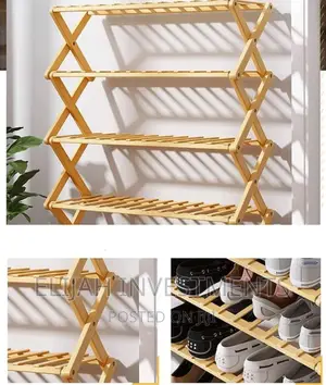 Simple Wooden Multi Layer Shoe Shelf Rack