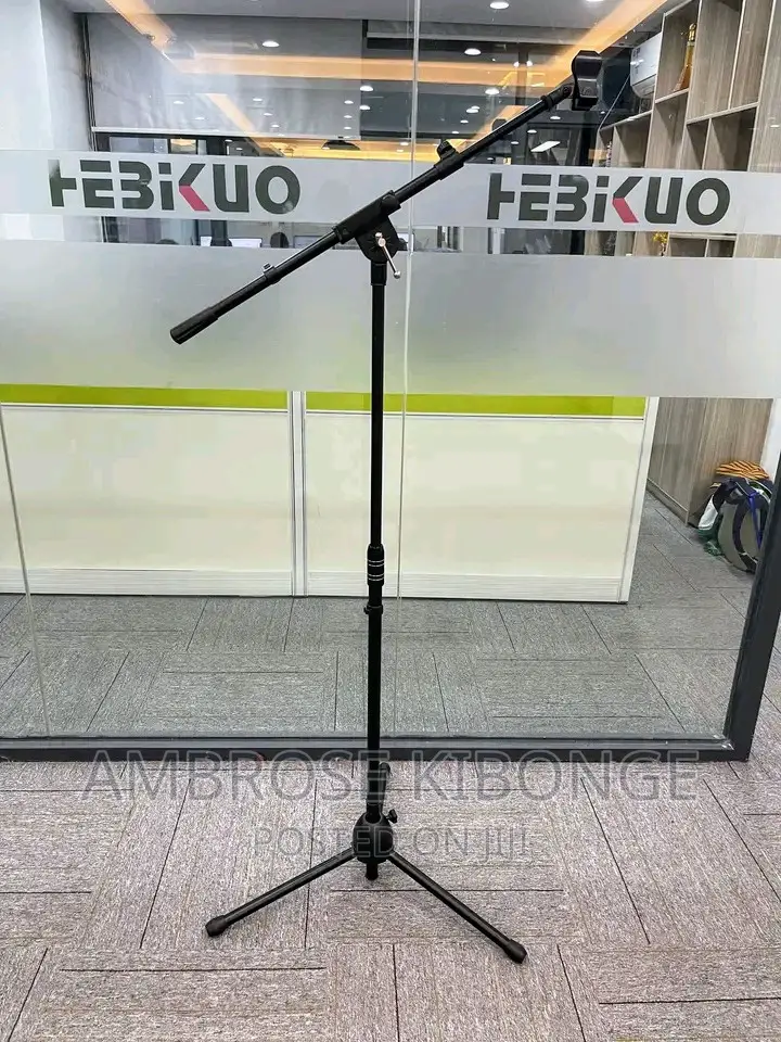 Durable Mic Support + 2 Clip Holders Stage Microphone Stands
