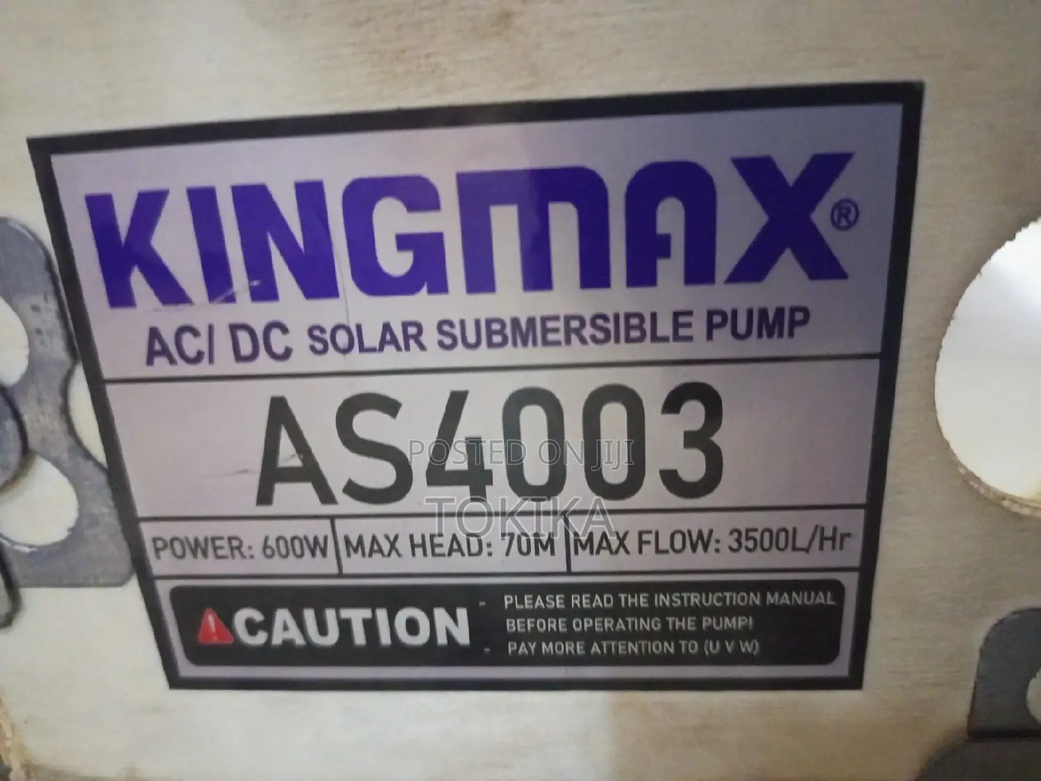 Ac/Dc / Hybrid Submersible Water Pump 70 Meters (224 Feet)