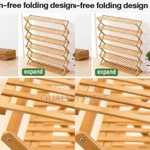 Foldable Wooden Shoe Rack