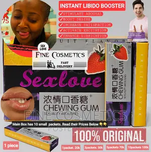 Sex Love Unisex Arousal Chewing Gum Erotic Libido Boost 1pac