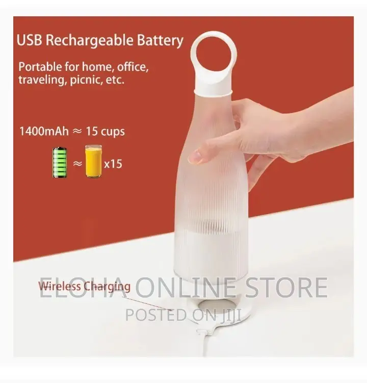 Portable Rechargeable Blender - White or Pink