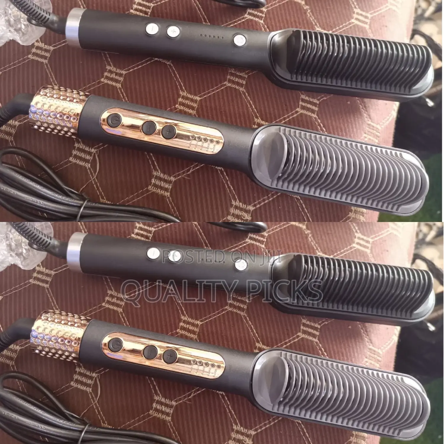 2 in 1 Electric Hair Straightener Brush