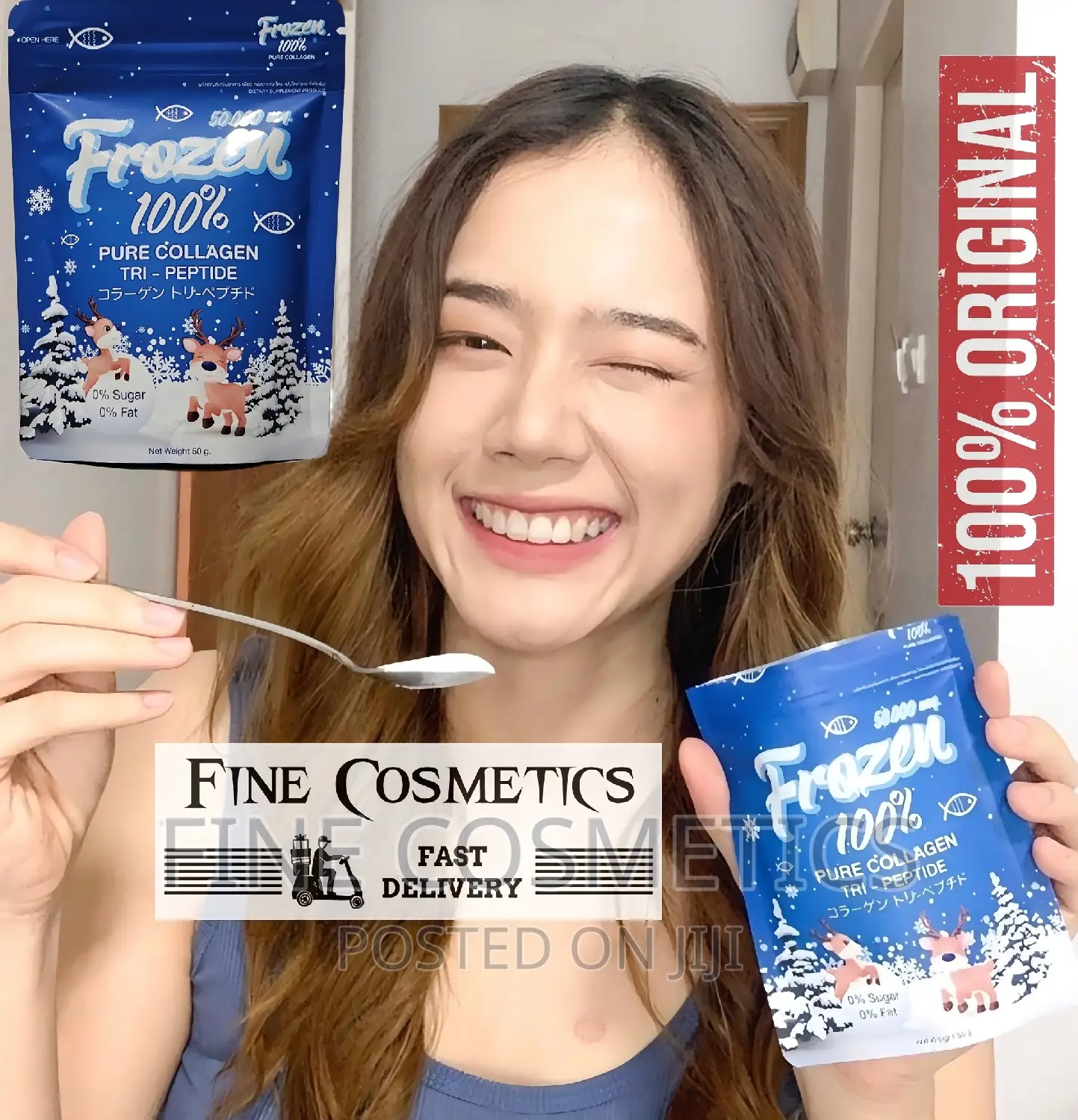 FROZEN 100% Pure Collagen Tri-peptide Powder For Skin + Hair