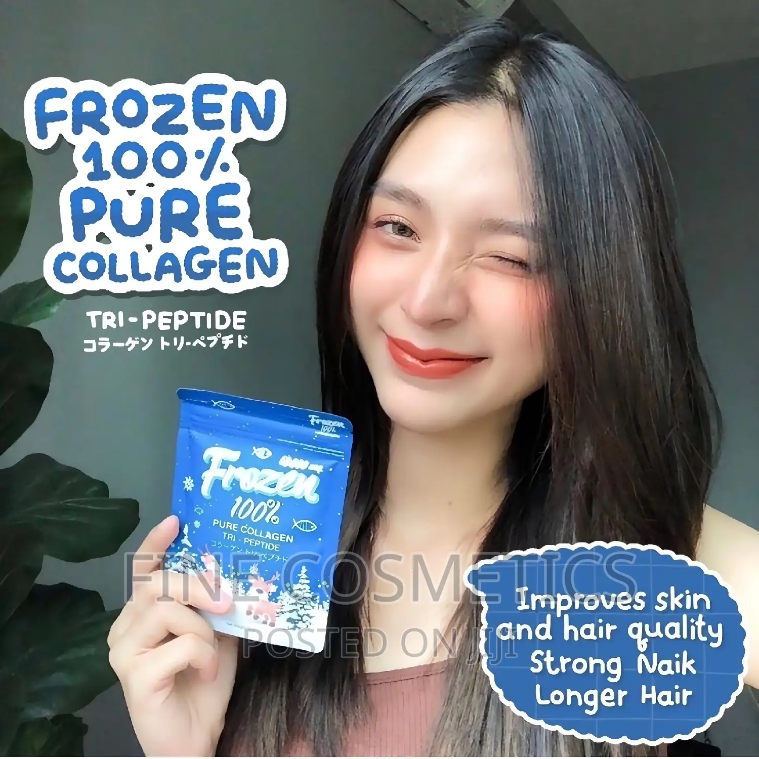 FROZEN 100% Pure Collagen Tri-peptide Powder For Skin + Hair