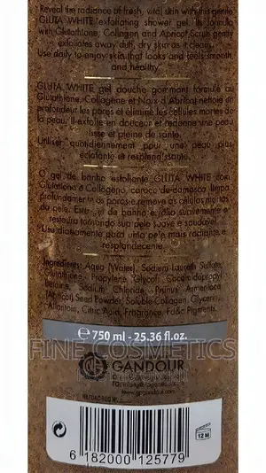 Gluta White Shower Gel USA Formula Apricot Scrub Exfoliator