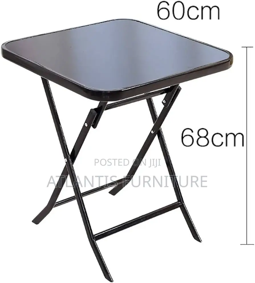 Foldable Glass Table (68*60)Cm