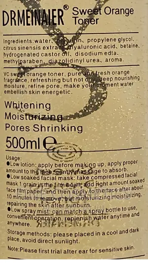 VC SWEET ORANGE TONER |Moisturise + White'ng Vitamin C Toner