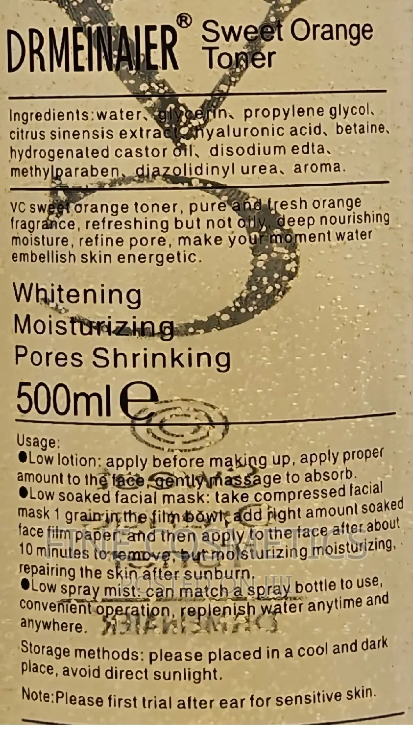 VC SWEET ORANGE TONER |Moisturise + White'ng Vitamin C Toner