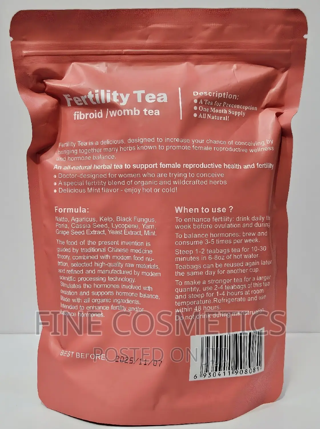 FEMALE FERTILITY TEA |Fibroid/Womb Pregnant Conceiving Boost