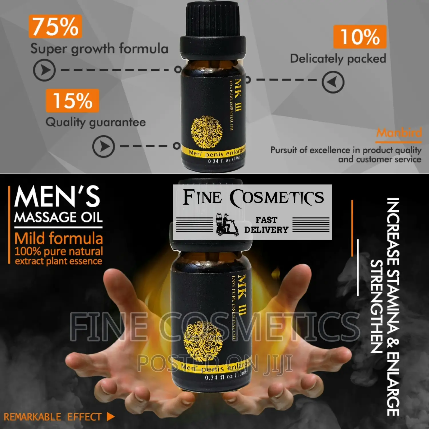 MK III. Male Enlargement Essential Oil for Size and Stamina