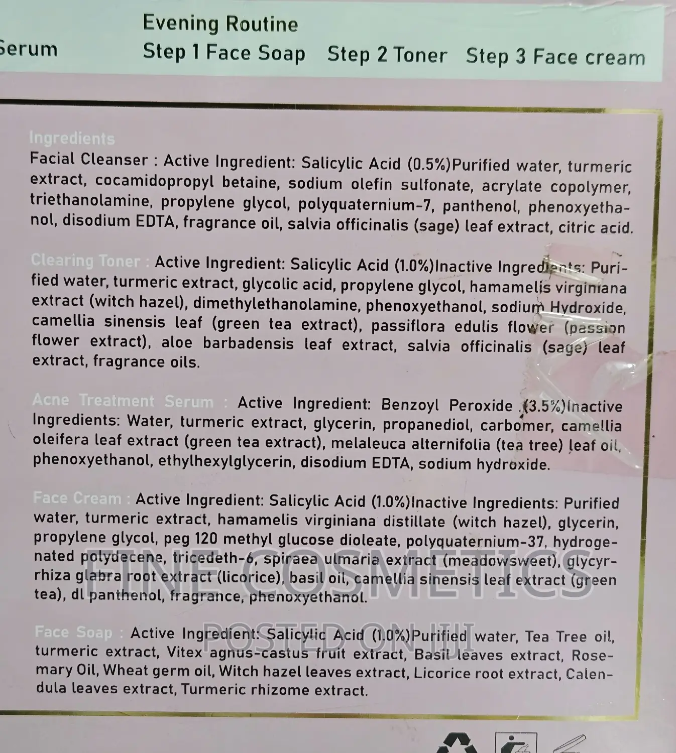 5D Gluta | Pimple Fighting Anti-Acne Facia SET of 5pieces