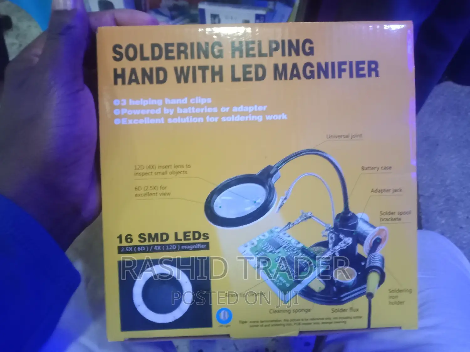 Soldering Helping Hand With Led Magnifier