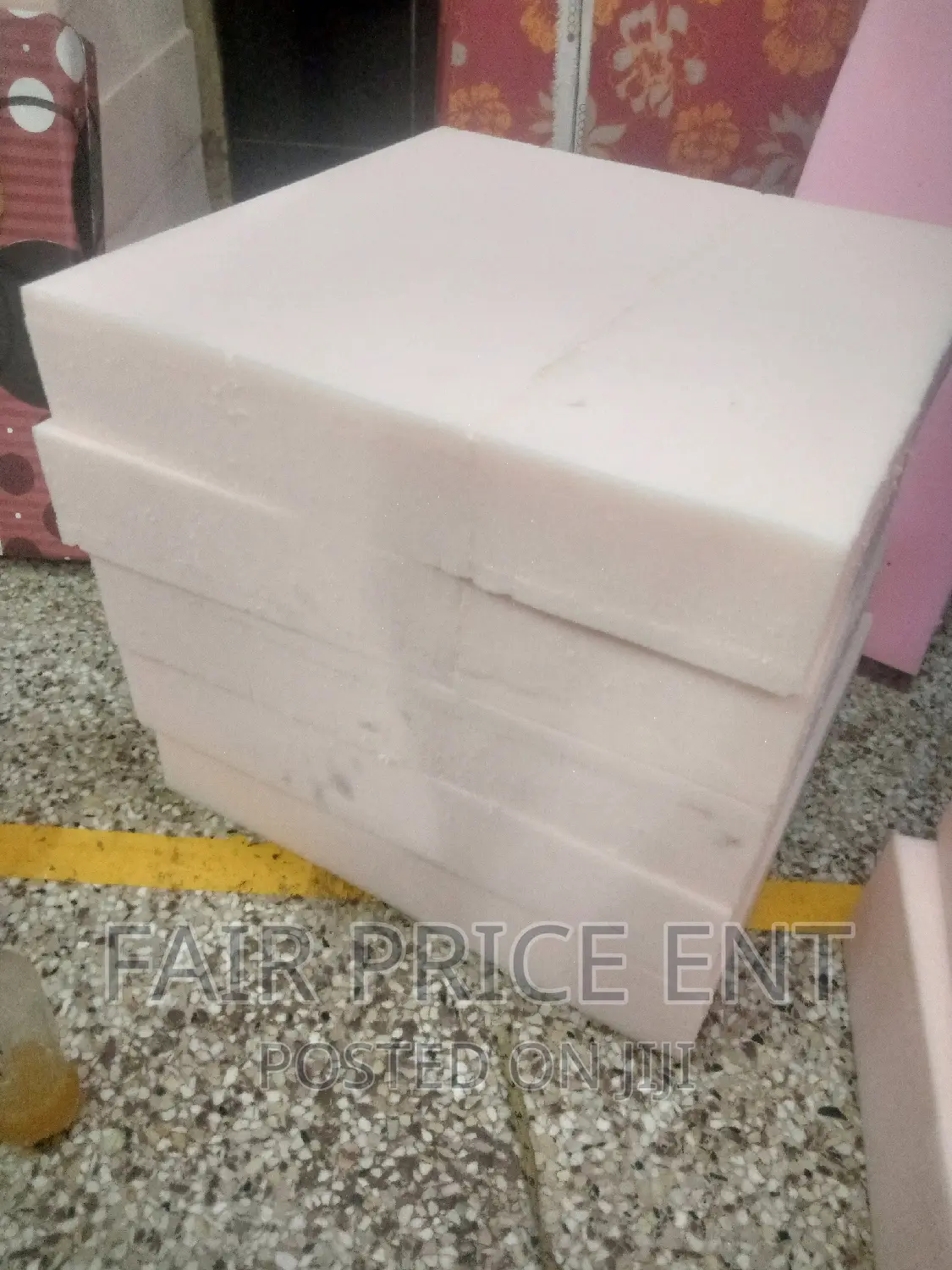 Premium High Density Cussions.22x22x4inches.( Cream)